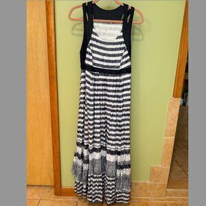 Black & White Striped Dress | Size S | Classic Everyday Style